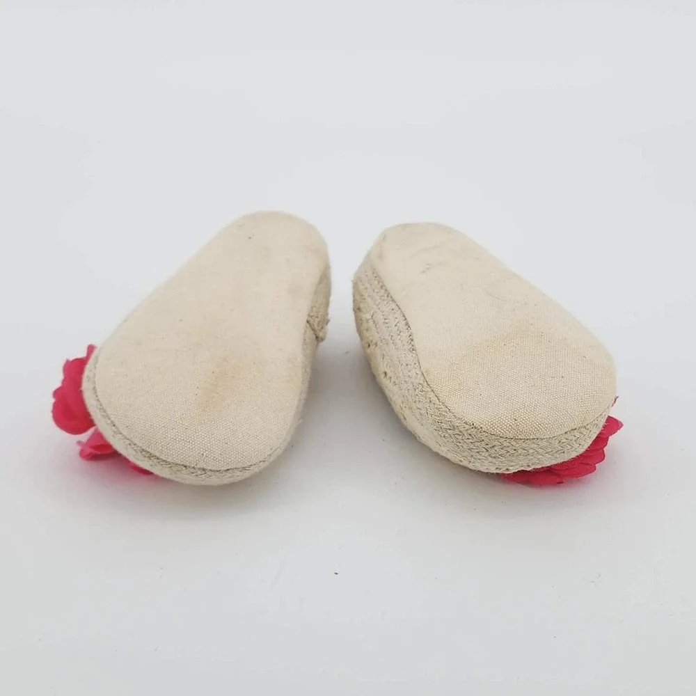 Rising Star Baby Girl Ivory Crochet Lace Espadrille‎ Flats  9-12 Months READ
